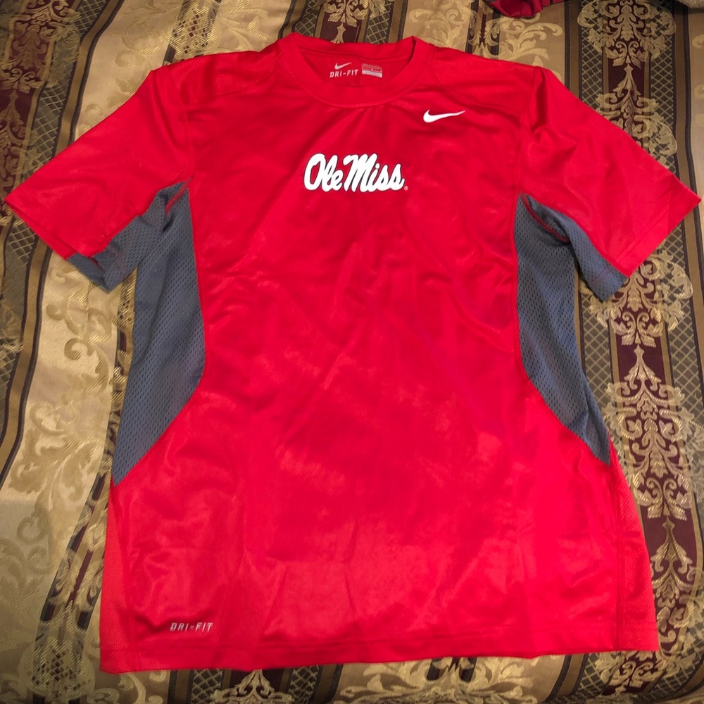 Red Nike Dri-Fit T-Shirt Ole Miss